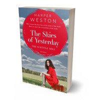 3D view of Premade Literary Fiction Book Cover - Crimson