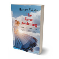 3D view of Premade Romance Book Cover - Pale Slate