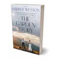 3D view of Premade Romance Book Cover - Pale Slate