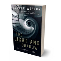 3D view of Premade Mystery & Thriller & Suspense Book Cover - French Gray