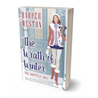 3D view of Premade Chick Lit Book Cover - French Gray