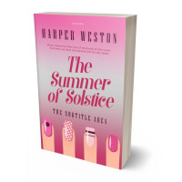 3D view of Premade Chick Lit Book Cover - Cavern Pink