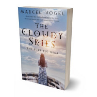 3D view of Premade Literary Fiction Book Cover - French Gray