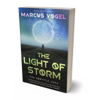 3D view of Premade Science Fiction Book Cover - Powder Ash