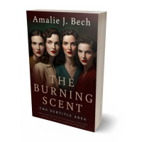 3D view of Premade Historical Book Cover - Coffee Bean