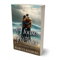 3D view of Premade Romance Book Cover - Fuscous Gray