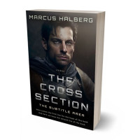 3D view of Premade Action & Adventure Book Cover - Shark