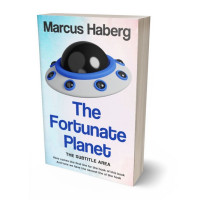 3D view of Premade Abstract Book Cover - Astronaut