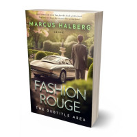 3D view of Premade Literary Fiction Book Cover - Taupe