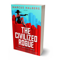 3D view of Premade Mystery & Thriller & Suspense Book Cover - Milano Red