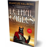 3D view of Premade Fantasy Book Cover - Tobacco Brown