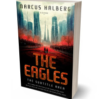 3D view of Premade Apocalyptica Book Cover - Cocoa Brown