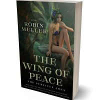 3D view of Premade Fantasy Book Cover - Log Cabin