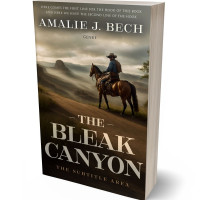 3D view of Premade Action & Adventure Book Cover - Bistre