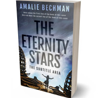 3D view of Premade Science Fiction Book Cover - Bright Gray