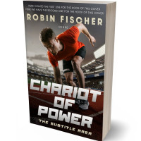 3D view of Premade Action & Adventure Book Cover - Cocoa Brown