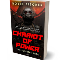 3D view of Premade Apocalyptica Book Cover - Alizarin Crimson