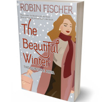 3D view of Premade Chick Lit Book Cover - Pale Slate