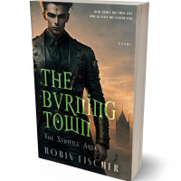 3D view of Premade Fantasy Book Cover - Antique Brass