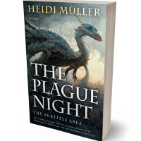 3D view of Premade Fantasy Book Cover - Outer Space