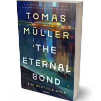 3D view of Premade Science Fiction Book Cover - Bright Gray