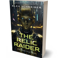 3D view of Premade Science Fiction Book Cover - Heavy Metal