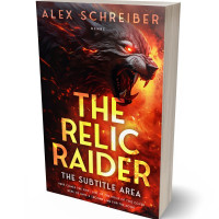 3D view of Premade Fantasy Book Cover - Burnt Sienna