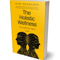 3D view of Premade Health & Mind & Body Book Cover - Cod Gray