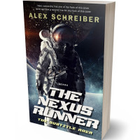 3D view of Premade Science Fiction Book Cover - Moon Mist