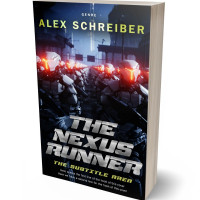 3D view of Premade Science Fiction Book Cover - Silk