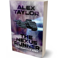 3D view of Premade Science Fiction Book Cover - Rum