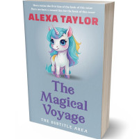 3D view of Premade Fantasy Book Cover - Cadet Blue