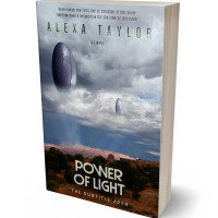 3D view of Premade Science Fiction Book Cover - Aluminium