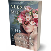 3D view of Premade Surreal Book Cover - Spicy Pink