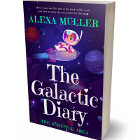 3D view of Premade Science Fiction Book Cover - Violet