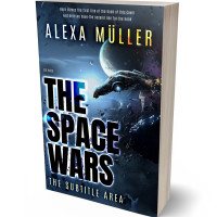 3D view of Premade Science Fiction Book Cover - Ebony