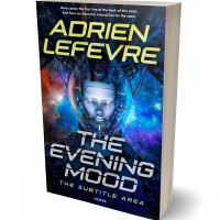 3D view of Premade Science Fiction Book Cover - Foggy Gray