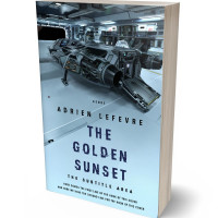 3D view of Premade Science Fiction Book Cover - Regent St Blue