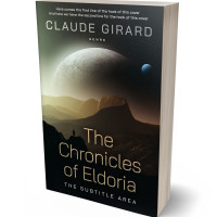 3D view of Premade Science Fiction Book Cover - Heathered Gray