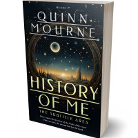 3D view of Premade Science Fiction Book Cover - Black