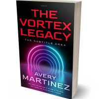 3D view of Premade Science Fiction Book Cover - Cranberry