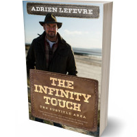 3D view of Premade Western Book Cover - Tobacco Brown