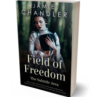 3D view of Premade Historical Book Cover - Black