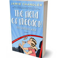 3D view of Premade Chick Lit Book Cover - Cornflower
