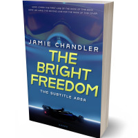 3D view of Premade Action & Adventure Book Cover - Astronaut