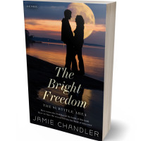 3D view of Premade Romance Book Cover - Antique Brass