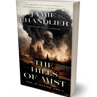 3D view of Premade Apocalyptica Book Cover - Soft Amber