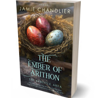 3D view of Premade Fantasy Book Cover - Taupe