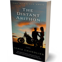 3D view of Premade Romance Book Cover - Outer Space