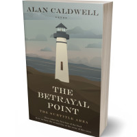 3D view of Premade Literary Fiction Book Cover - Taupe